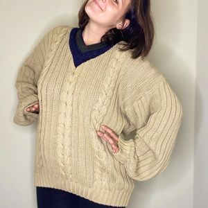Oversized chunky knit sweater